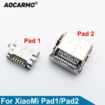 Aocarmo 2VNT Už Xiaomi Mi mygtukai 1 2 Pad1 PAD2 MiPad Tabletė 1 2 Tipo C Micro USB Įkrovimo Jungtį Įkrauti Uosto Lizdas