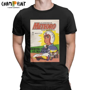 Kietas Speed Racer Meteoro T-Marškinėliai Vyrams Apvalios Apykaklės Grynos Medvilnės Marškinėliai Anime, Manga Greitai trumpomis Rankovėmis Tees Spausdinimo Drabužiai