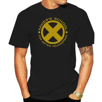 Xaviers Mokyklos Gabių Jaunuolių X-Men Superhero Mens Black T-Shirt