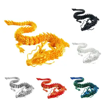 3D Atspausdintas Dragon Naujųjų Metų Automobilio Puošyba, 3D Atspausdintas Sujungtas Kinų Drakonas Žuvų Bakas Kraštovaizdžio Apdaila, Automobilių Reikmenys