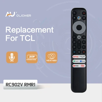 RC902V FMR1 Balso TV Nuotolinio Valdymo TCL 5 serijos 4K Qled 8K Smart TV Remoto Kontrolės 