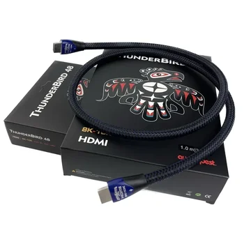 ThunderBird 48 8K-10K HDMI Kabelis 10% Sidabro Kietos Vielos eARC 48Gbps 2.1 Ultra High Speed Garso Liniją su dėžute