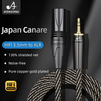 HiFi 3.5 mm XLR Audio Kabelis 6N OFC Core su Aukso Padengtą Kištukas 3,5 mm Lizdas 3 Pin XLR Male Mikrofono Stiprintuvas Garsiakalbis