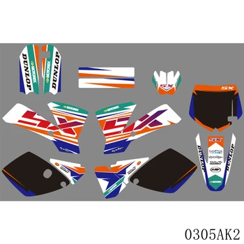 Už KTM SX 65 SX65 2001 2002 2003 2004 2005 2006 2007 2008 Pilna Grafika Lipdukai Lipdukai Motociklų Fone Užsakymą Skaičius