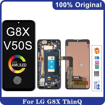 Originalus V50S ThinQ LCD LG G8X ThinQ LCD Ekranas LMG850EMW / LM-G850 / LM-V510N Jutiklinis Ekranas skaitmeninis keitiklis LCD atsarginės Dalys
