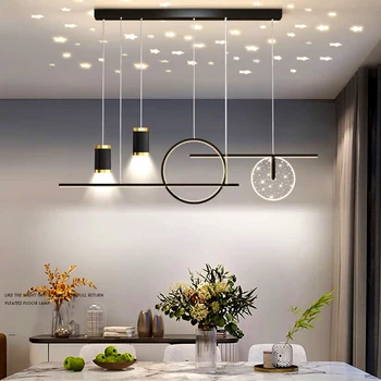 Modernus dekoro Sietynas valgomajame Pakabukas lemputė užsidega, patalpų apšvietimas, Lubų lempa kabo šviesos rungtynių lempos kambarį