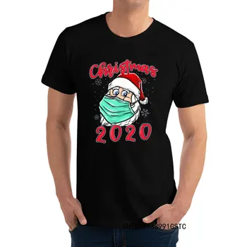 Kalėdų Santa Dėvėti Kaukę Tshirts Atsitiktinis NAUJŲJŲ METŲ DIENĄ Priemoka Medvilnės Įgulos Kaklo Vyrams Viršūnes Tees Camisas Vyraujančias 3D T Shirts