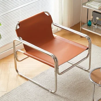 JOYLIVE Vienos Sofos, Kėdės Dizaineris Bauhaus Laisvalaikio Kėdė Nerūdijančio Plieno Saddling Kavos Kėdė Fotografavimo Atraminiai Nauji Dropshipping