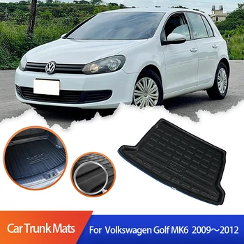 Volkswagen Golf 6 MK6 Reikmenys, Automobilių Kamieno Kilimėliai VW 2009 m. 2010 m. 2011 m. 2012 Dėklas atsparus Vandeniui Padas Linijinių Krovinių Dėklas Grindų Pagalvėlės