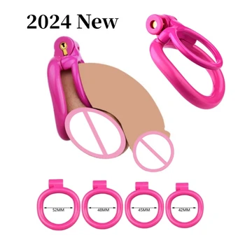 2024 Nauja Atidaryti Skaistybės Narve Kvėpuojantis Varpos Užraktas Privalomas Gaidys Žiedas Varpos Žiedas su 4 Dydžių Porų Suaugusiųjų Erotinių Produktų Vyrų 18