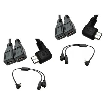 Micro USB 5 Pin Male su 2Female Y Splitter Kabelio Adapteris Įkrovimo Duomenų Laidas Dropship