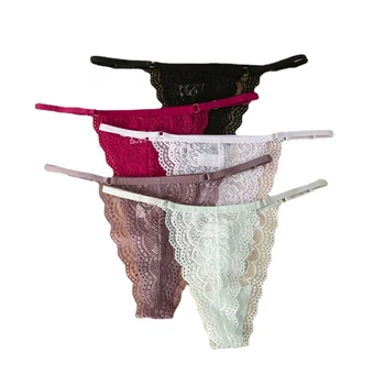 Apatinis Trikotažas Moterims Nėrinių Kelnaitės Reguliuojamas Juostos Ropa De Mujer Apatinis Trikotažas G String Sexy Thong