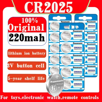CR2025 baterija 3V cr2025 Ličio sagos formos elementai, DL2025 BR2025 KCR2025 Automobilių Nuotolinio Valdymo Žiūrėti Plokštė Masto žaislai