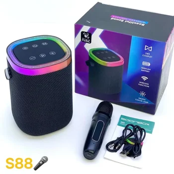 Portable Bluetooth Speaker Rankoje laikomo mobiliojo Karaoke, Garso, Mikrofonas Lauko Dainavimo Dj Garsiakalbiai Mažų Namų KTV Caixa De Som