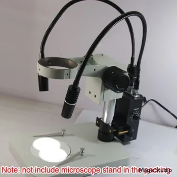 6W 6400K Pramonės Mikroskopu Dviguba LED Gooseneck Žibintas Šviestuvas Lempa Vietoje Šviesos Lempos Užpildyti Šviesos Lempa Stereo Mikroskopas