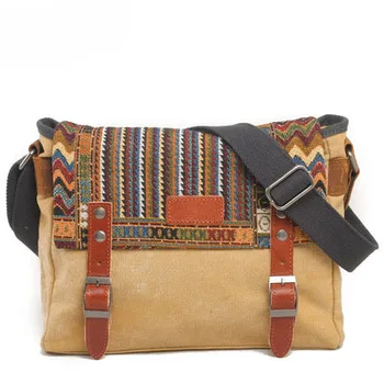 Naujas spalvingas etninės stiliaus pečių maišą nešiojamojo kompiuterio kuprinė gyvenimą priedai drobė maišelis