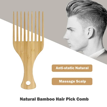 Anti-static Natūralaus Bambuko Plaukų Pasiimti Šukos Galvos Masažas Ilgai Danties Medžiaga Šukos Afro Plaukų Liftas, Optikos Reikmenys расческа